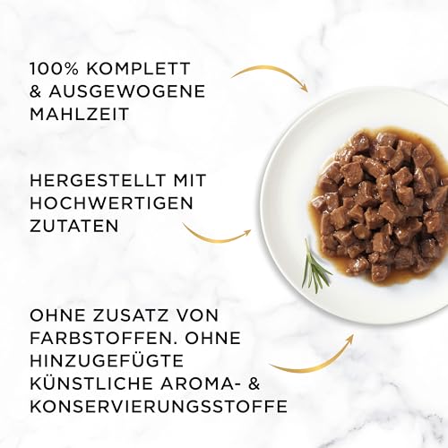 Gourmet Gold Katzenfutter Zarte Häppchen in Sauce mit Lachs und Huhn, 12er Pack (12 x 85 g) Dosen - 3