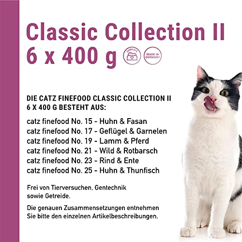 Catz finefood Katzenfutter Multipack II 6 x 400 g (No.15-No.25), 1er Pack (1 x 2.4 kg) - 3