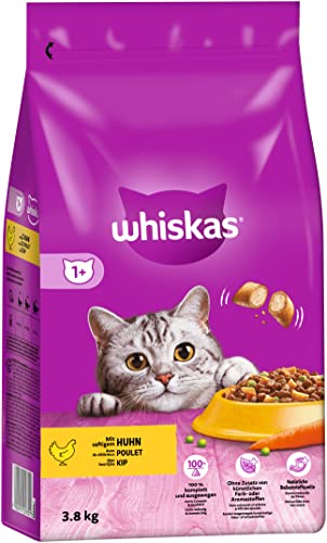 Whiskas 1+ Katzenfutter Huhn, 1er Pack (1 x 3.8 kg)