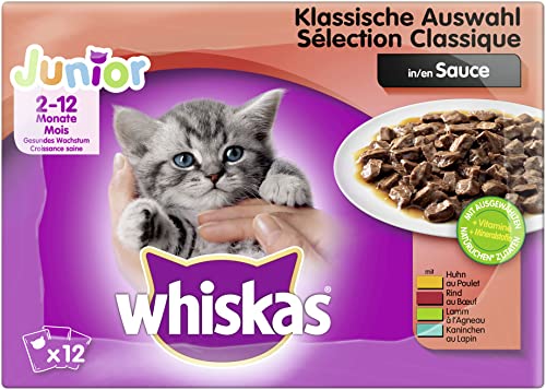 Whiskas Junior Katzenfutter Fleischauswahl in Sauce