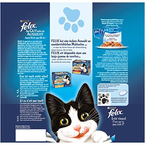 Felix So gut wie es aussieht Katzenfutter Fleisch Mix4er Pack, (4 x 24 x 100 g) Beutel - 2