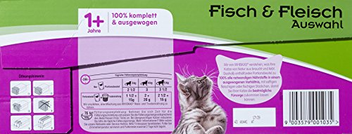 Whiskas 1+ Katzenfutter Fisch- und Fleischauswahl in Gelee 36 + 12 gratis, 1 Packung (1 x 4.8 kg) - 5