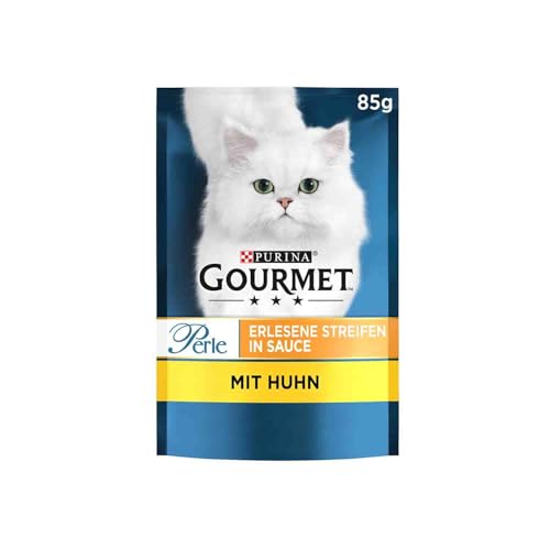 Gourmet Perle Katzenfutter Erlesene Streifen mit Huhn