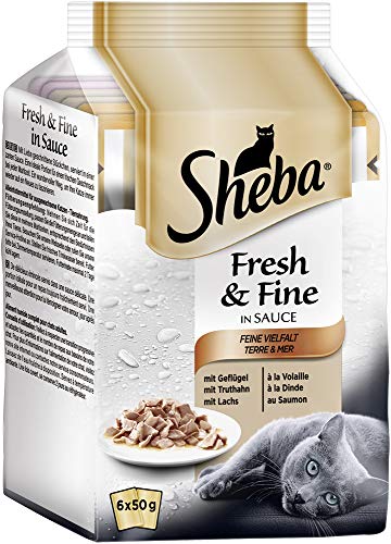 Sheba Fresh & Fine Katzenfutter Feine Vielfalt, 72 Beutel (72 x 50 g)