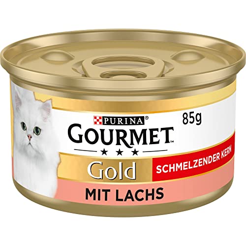 Gourmet Gold Zarte Häppchen in Sauce mit Lachs & Huhn 85 g Katzenfutter (24er Pack) von Purina