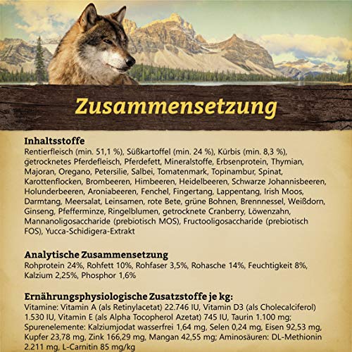 WOLFSBLUT Trockenfutter POLAR NIGHT Rentier + Kürbis für Hunde 2,0 kg - 5