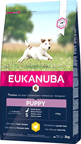 Eukanuba Puppy Small Breed Trockenfutter (für Welpen kleiner Hunderassen, Premiumnahrung mit Huhn), 3 kg Beutel - 7