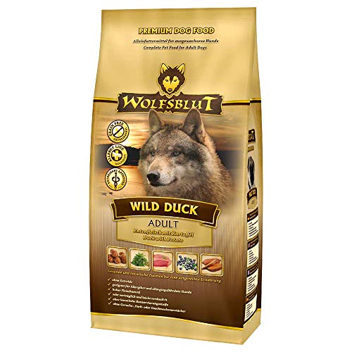 WOLFSBLUT Trockenfutter WILD DUCK Ente + Kartoffel Adult für Hunde 15,0 kg