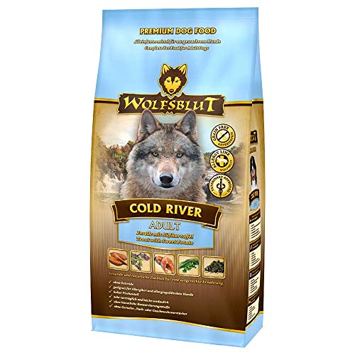 WOLFSBLUT Trockenfutter COLD RIVER Forelle + Süßkartoffel Adult für Hunde 15,0 kg