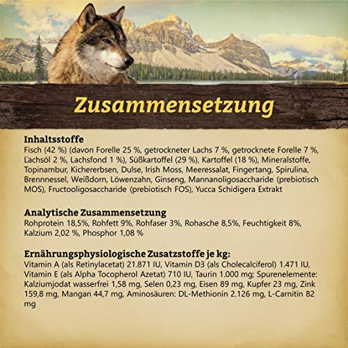 WOLFSBLUT Trockenfutter COLD RIVER Forelle + Süßkartoffel Adult für Hunde 15,0 kg - 2