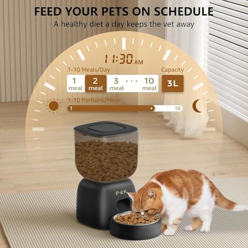 PUPPY KITTY Futterautomat Katze mit 2,4G WiFi App-Steuerung - 3