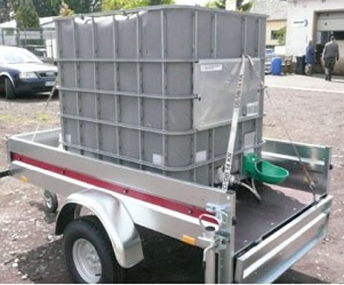 mobile Weidetränke/fahrbare Tränke 600 Liter mit STRAßENZULASSUNG IBC Tank - 2