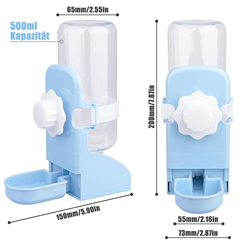500ml Haustier Automatischer Wasserspender, [Boden/Hänge Doppelzweck] Diyife Kleintier Trinkflasche Abnehmbar und Leicht zu Reinigen, für Hamster Häschen Chinchilla Igel Eichhörnchen Frettchen - 3