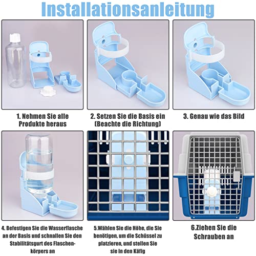 500ml Haustier Automatischer Wasserspender, [Boden/Hänge Doppelzweck] Diyife Kleintier Trinkflasche Abnehmbar und Leicht zu Reinigen, für Hamster Häschen Chinchilla Igel Eichhörnchen Frettchen - 4