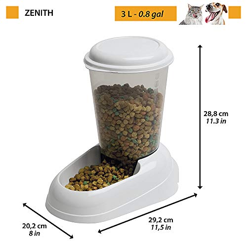 Ferplast 71970099W1 Futterspender ZENITH, für Katzen und Hunde, 3 Liter, weiss - 2