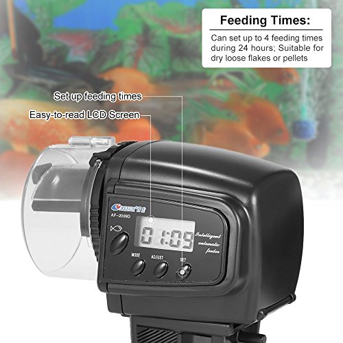 Anself Fischfutterautomat mit Digital LCD Zeitgesteuerter für Fische Aquarium - 4
