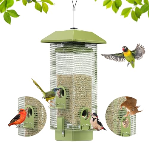 Eichhörnchensicheres Vogelfutterhaus aus Metall