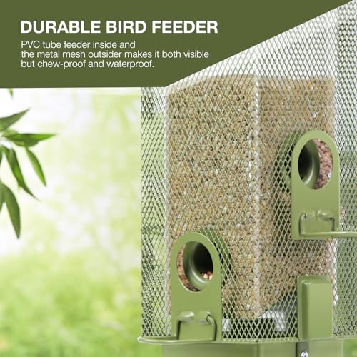 Eichhörnchensicheres Vogelfutterhaus aus Metall - 4