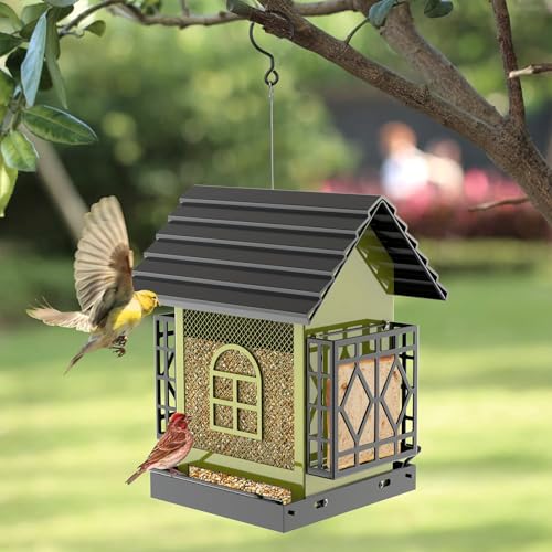 Wetterfestes Vogelfutterhaus aus Metall - 2
