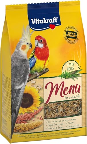Vitakraft Menü Vogelfutter für Großsittiche, 3kg