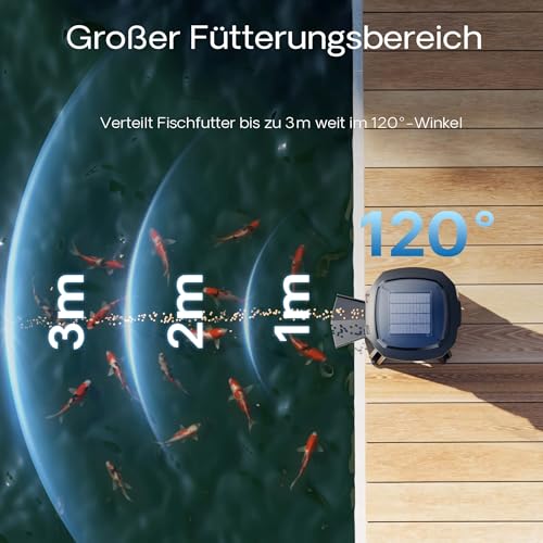 Wiltec CFF-206 solarbetriebener Fischfutter Automat - 7
