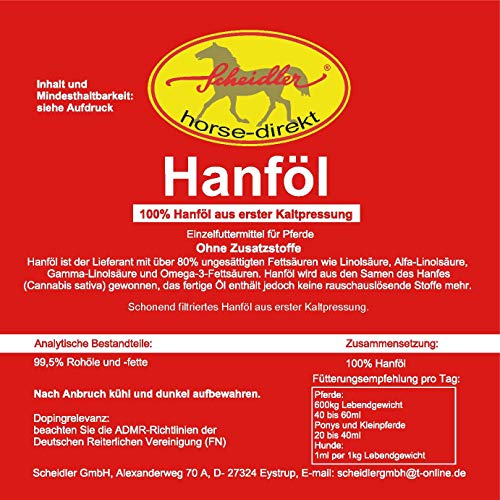 Scheidler horse-direkt Hanföl - 3