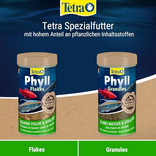 TetraPhyll Granules (Hauptfutter in Granulatform für alle pflanzenfressenden Zierfische, mit lebenswichtigen Ballaststoffen plus plus Präbiotika), 250 ml Dose - 8