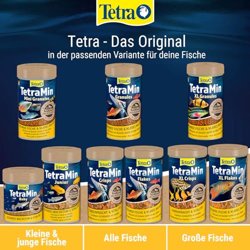 TetraMin (Hauptfutter für alle Zierfische in Flockenform, für ein langes und gesundes Fischleben und klares Wasser, plus Präbiotika für verbesserte Körperfunktionen und Futterverwertung), 1 Liter Dose - 8