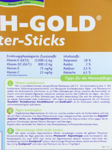 Söll 14643 TeichGold Futter-Sticks – Alleinfuttermittel für alle Teichfische – schwimmfähige Teichsticks – 7,5 l - 5