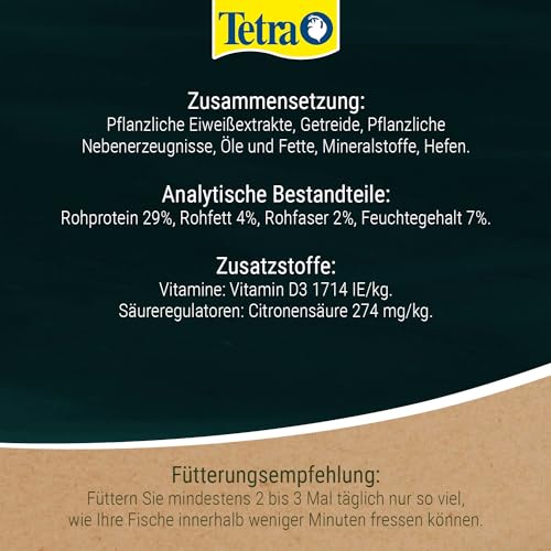 Tetra Pond Pellets Mini (Hauptfutter in Form schwimmfähiger Pellets, für die Ernährung von kleineren Teichfischen), 1 Liter Beutel - 12