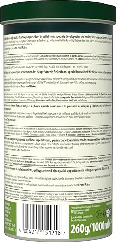 Tetra Pond Pellets Mini (Hauptfutter in Form schwimmfähiger Pellets, für die Ernährung von kleineren Teichfischen), 1 Liter Beutel - 11