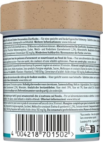 Tetra Tablets TabiMin Hauptfutter (Futtertabletten für am Boden gründelnde Zierfische, für alle bodenfressenden und scheuen Fische), 275 Tabletten Dose - 11