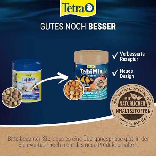 Tetra Tablets TabiMin Hauptfutter (Futtertabletten für am Boden gründelnde Zierfische, für alle bodenfressenden und scheuen Fische), 275 Tabletten Dose - 3