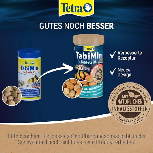 Tetra Tablets TabiMin XL (Futtertabletten für am Boden gründelnde Zierfische, für alle größeren bodenfressenden und scheuen Fische), 133 Tabletten Dose - 3