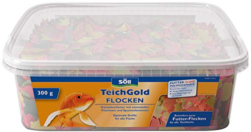 Söll 14700 Teich-Gold Futter-Flocken - Alleinfuttermittel für alle Teichfische - schwimmfähige Teichflocken - 3l