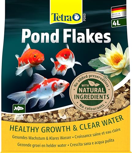 Tetra Pond Flakes Hauptfutter (in Flockenform, besonders gut geeignet für alle Klein- und Jungfische im Gartenteich), 4 Liter Beutel