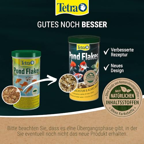 Tetra Pond Flakes Hauptfutter (in Flockenform, besonders gut geeignet für alle Klein- und Jungfische im Gartenteich), 4 Liter Beutel - 2