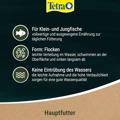 Tetra Pond Flakes Hauptfutter (in Flockenform, besonders gut geeignet für alle Klein- und Jungfische im Gartenteich), 4 Liter Beutel - 5