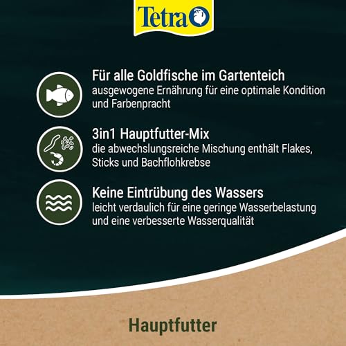Tetra Pond Goldfish Mix Premium Hauptfutter (Futtermix aus besten Flocken), 10 Liter Eimer - 5