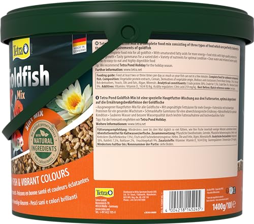 Tetra Pond Goldfish Mix Premium Hauptfutter (Futtermix aus besten Flocken), 10 Liter Eimer - 11