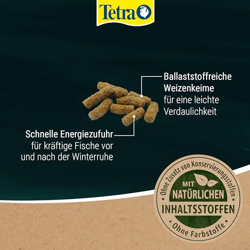 Tetra Pond Wheatgerm Sticks (Hauptfutter für alle Teichfische, speziell entwickelt für eine ausgewogene Ernährung von Gartenteichfischen bei kühlen Temperaturen unter 10 Grad), 4 Liter Beutel - 4