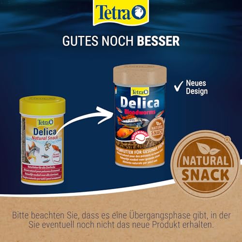 TetraDelica Bloodworms (Naturfutter für Zierfische, enthält zu 100% gefriergetrocknete rote Mückenlarven), 100 ml Dose - 2