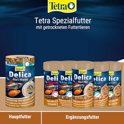 TetraDelica Bloodworms (Naturfutter für Zierfische, enthält zu 100% gefriergetrocknete rote Mückenlarven), 100 ml Dose - 6