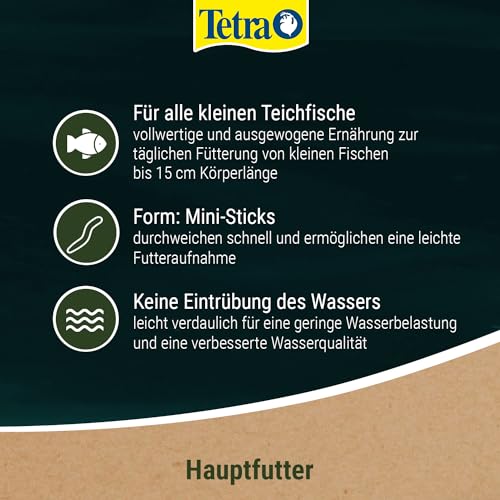 Tetra Pond Sticks Mini (Hauptfutter für alle kleineren Gartenteichfische in Form von schwimmfähigen Sticks), 1 Liter Dose - 5