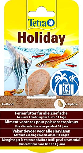 TetraMin Holiday Ferienfutter (Gelfutterblock Fischfutter für eine ausgewogene Ernährung aller Zierfische über einen längeren Zeitraum der Abwesenheit bis zu 14 Tagen), 30 g