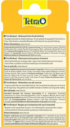 TetraMin Weekend Wochenendfutter (kompakte Futtersticks für die Versorgung aller Zierfische am Wochenende bzw. Über Zeitraum der Abwesenheit bis zu 6 Tagen), 20 Stück - 10