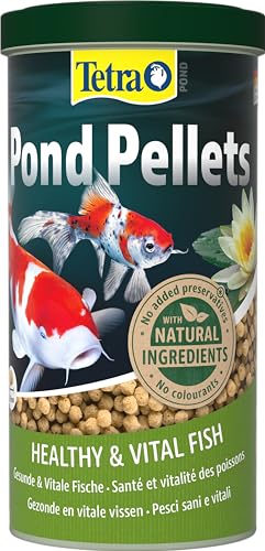 Tetra Pond Pellets (Hauptfutter in Form schwimmfähiger Pellets, für die Ernährung aller Teichfische), 4 Liter Dose