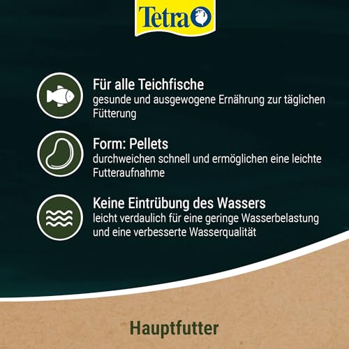 Tetra Pond Pellets (Hauptfutter in Form schwimmfähiger Pellets, für die Ernährung aller Teichfische), 4 Liter Dose - 5