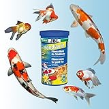 JBL 40290 Hauptfutter Mix für alle Teichfische, Futterflocken, Sticks, Krebstiere PondVario, 1 l - 3